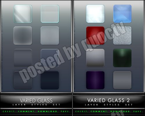 Varied Glass Styles for Photoshop