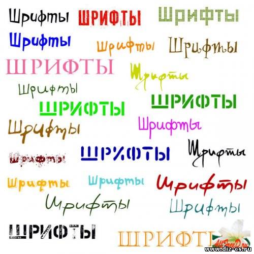 Коллекция кириллических и латинских шрифтов