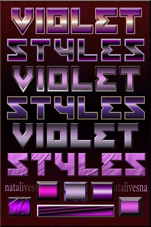 Photoshop Styles violet