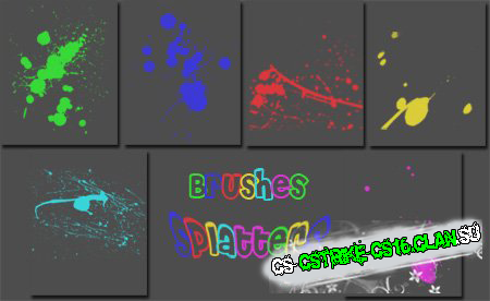 Кисти для фотошопа брызги - "brushes splatters"